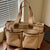 Corduroy Multi-Pocket Convertible Tote Bag