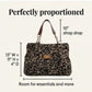 Leopard Print Tote with Chain Detail