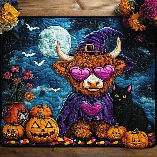 Creepy Cow Quilted Place Mat