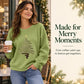 Women Christmas Crew Neck Printing Casual Sweatshirt