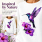 Women's Hummingbird Flower Art Print Casual Sweatshirt