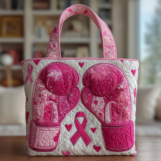 Pink Fighter Handmade Tote Bag