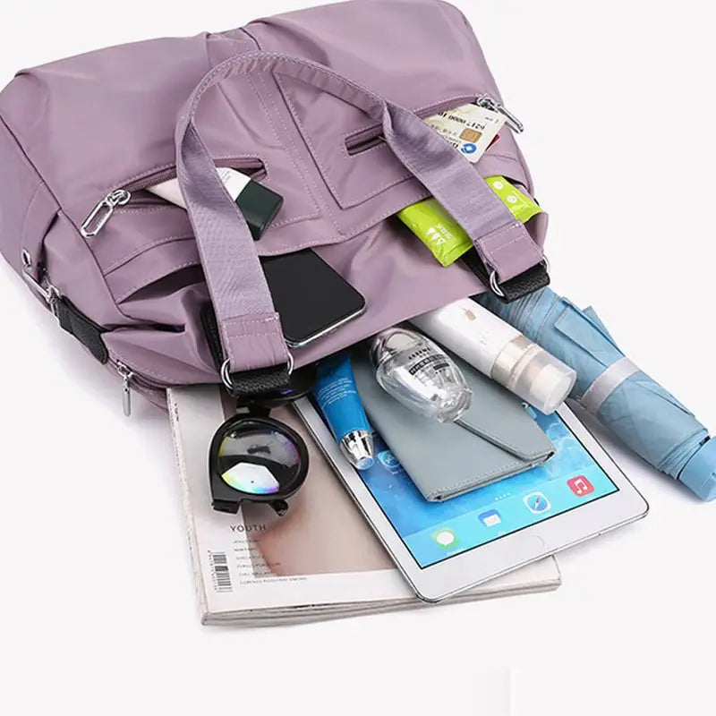 Waterproof Multi Pocket Resistant Nylon Handbag