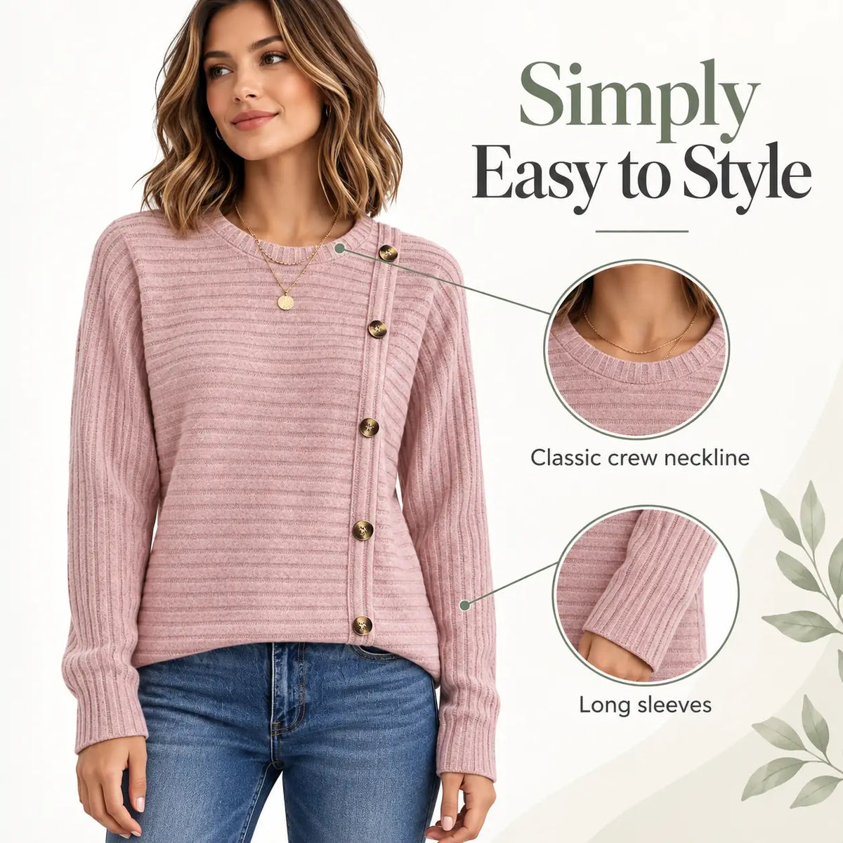 Women’s Fall Sweater Tunic Top Long Sleeve Cozy Casual Shirt