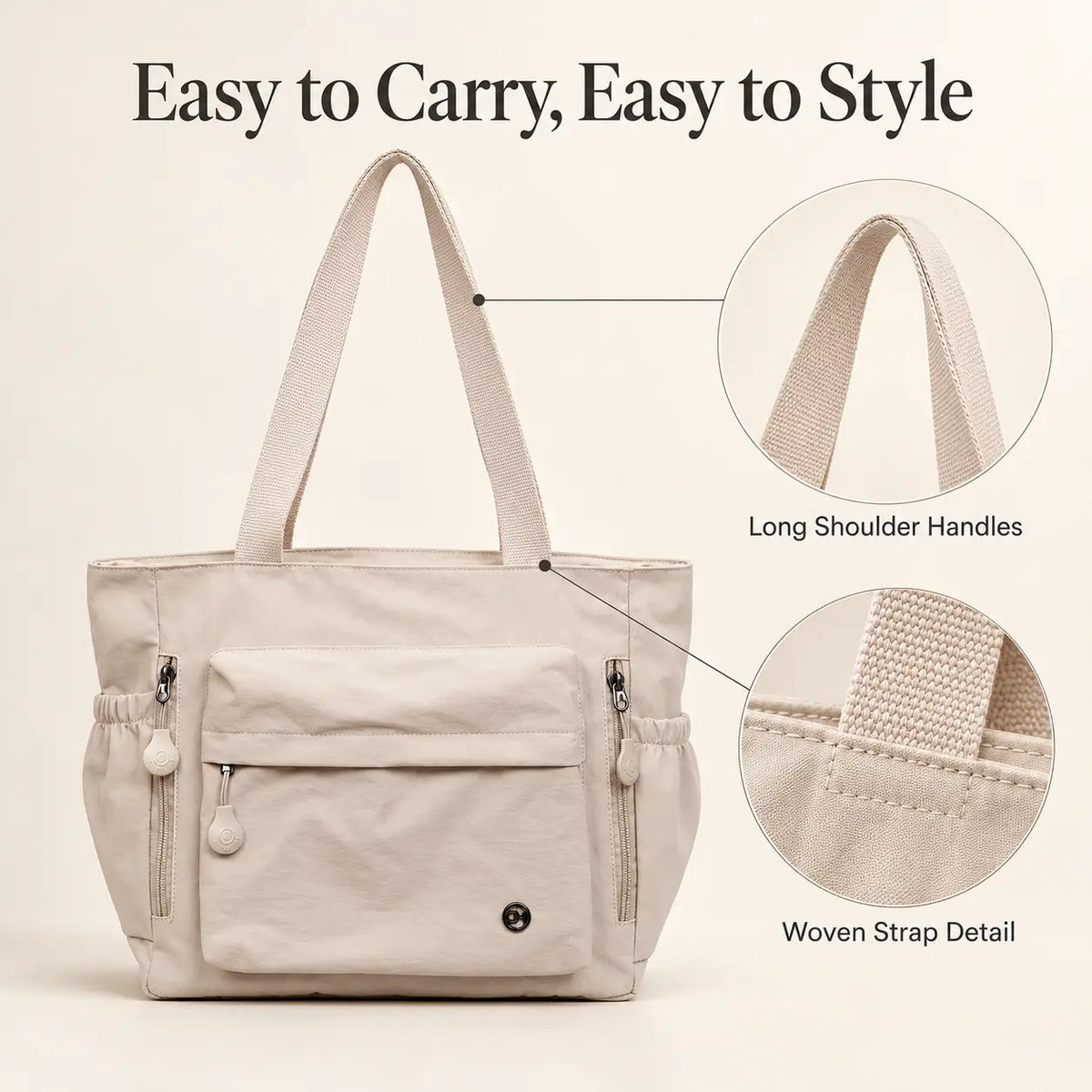 Multifunctional Large Capacity Commuter Tote Bag