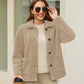Women's Loose Soft Fleece Sherpa Teddy Jacket