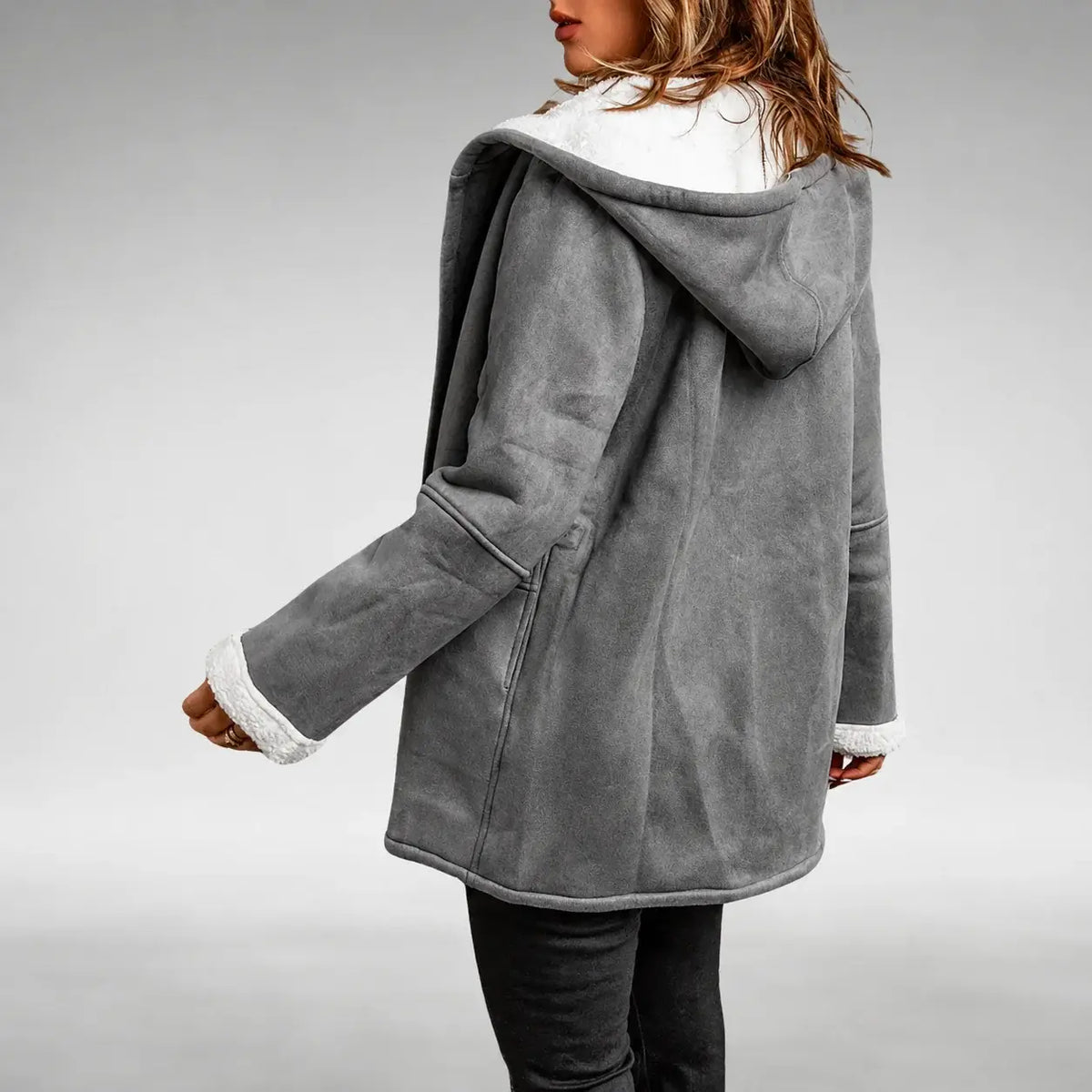 Cozy Sherpa Lined Toggle Coat with Hood