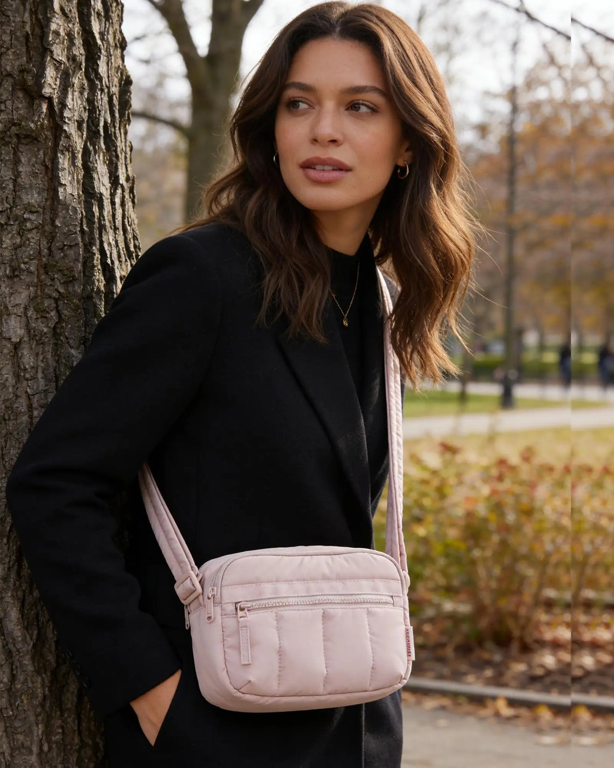 Nylon Lightweight Puffer Crossbody Bag for Women