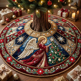 Jeweled Angel Quilted Tree Skirt