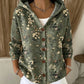 Elegant Button Hooded Sweater