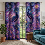 Starry Peacock Quilted Curtains