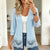 Women's Crochet Lace Trim Open-Front Cardigan