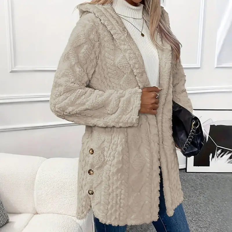 Women’s Plush Cardigan | Oversized Fit, Button Front