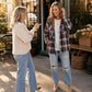 Sherpa-Lined Plaid Flannel Shacket