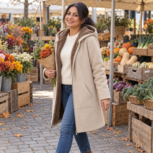 Winter Plush-Lined Cozy Hooded Coat