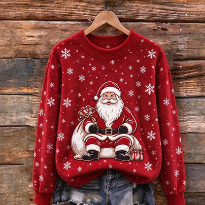 Santa Claus Gift Cozy Plush Sweatshirt