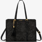 Vintage Embossed Leather Laptop Tote Set