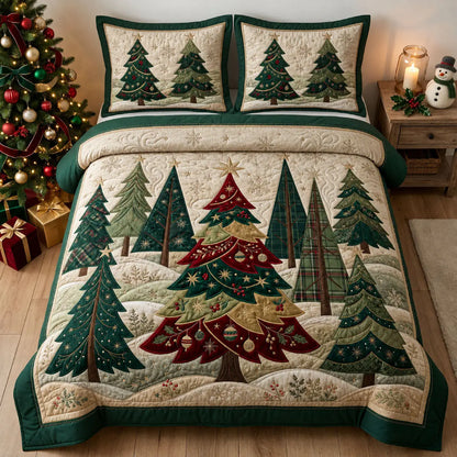 Winter Forest Quilted Bedding Set