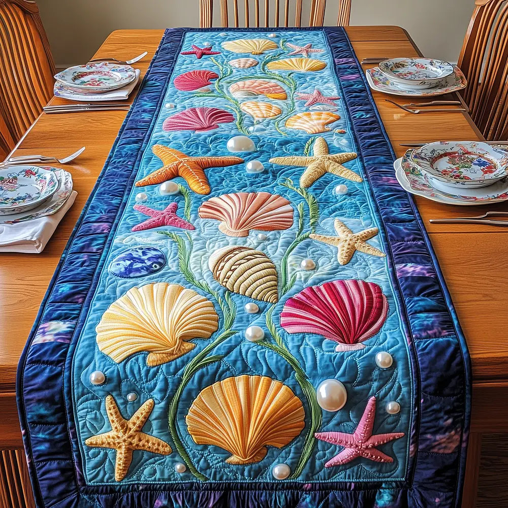 Ocean Treasures Quilted Table Runner