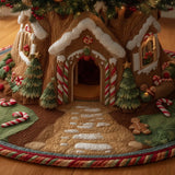 Gingerbread House Quilted Tree Skirt