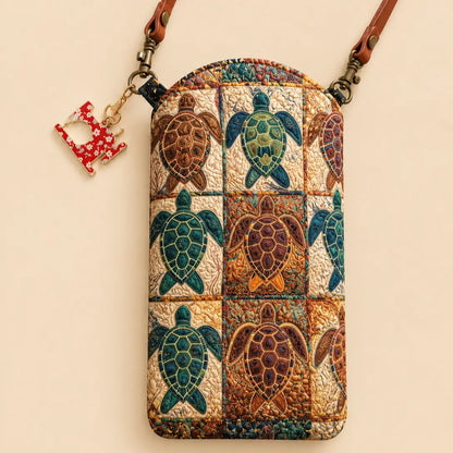 Patchwork Turtle Quilted Slim Phone Crossbody Bag