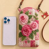 Strong Bloom Quilted Slim Phone Crossbody Bag