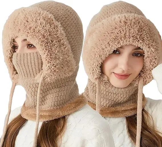 ❄️3 in 1 Beanie Hat with Scarf and Mask