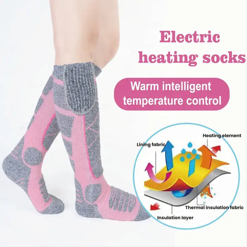 Heated Thermal Socks With Three Adjustable Temperature Settings