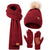 3 in 1 Winter Warmer Beanie Fleece Lined Knit Hat Scarf Gloves Gift Set