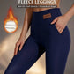 Women's Fleece-Lined High-Waist Leggings with Pockets