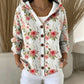 Elegant Button Hooded Sweater