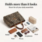 Leopard Print Tote with Chain Detail