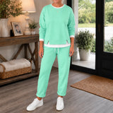 Wearbella – Side-Slit Sweatshirt And Jogger Set