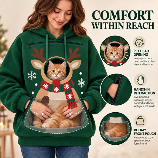 Christmas Pet Carrier Hoodie
