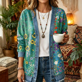 Sunflower Garden Print 3D Digital Printing Denim Shirt