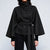 Women's Mandarin Collar Coat with Slanted Button Row