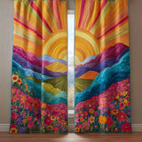 Golden Meadow Quilted Curtains