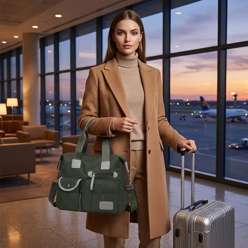 Large Capacity Waterproof Multi-Pocket Tote Bag