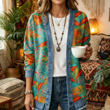 Tropical Palm Leaf Print 3D Digital Printing Denim Shirt