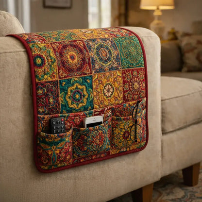 Mosaic Ember Quilted Sofa Armrest Organizer