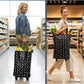 2-in-1 Folding Oxford Shopping Cart with 360° Swivel Wheels