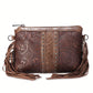 Bohemian PU Crossbody Bag with Western Fringe Tassels & Zipper Closure