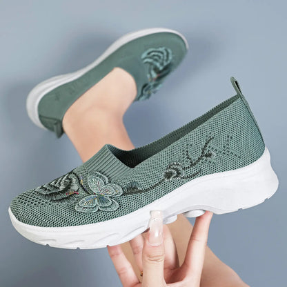 Women's Butterfly Embroidered Loafers