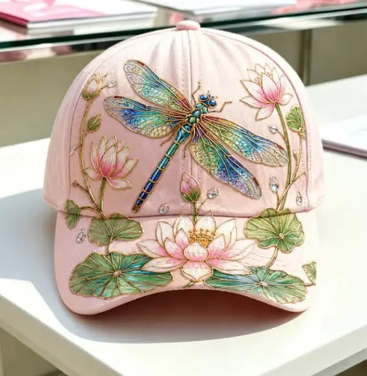 Dragonfly Lotus 3D-printed Creature Pattern Cap