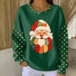 Women Christmas Crew Neck Printing Casual Sweatshirt