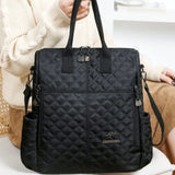 Anti-Theft Vintage Quilted Nylon Women's Backpack