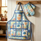 Tropical Fish Quilted Apron Set (2-Piece) – Padded Apron + Heat-Resistant Oven Mitts