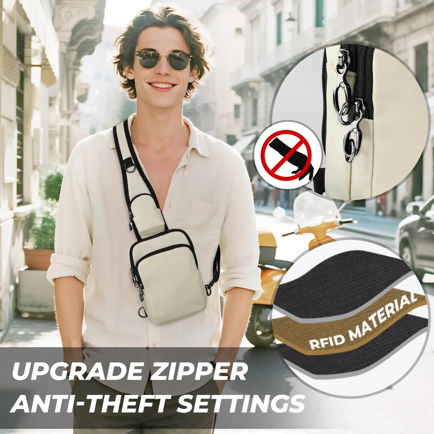 Anti-Theft Crossbody Sling Bag