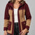 Women's Denim Jackets Long Hooded Patchwork Zip Up Jacket