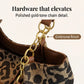 Leopard Print Tote with Chain Detail